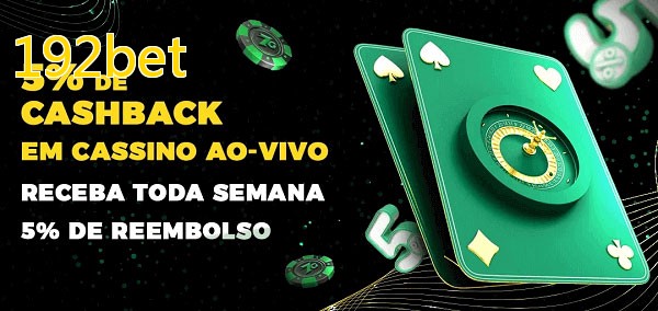 Promoções do cassino ao Vivo 192bet